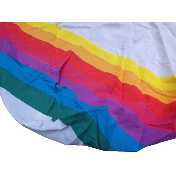 Vintage Thomaston Mills Rainbow Twin Sheet 3 Piece Set READ - Picture 12 of 12